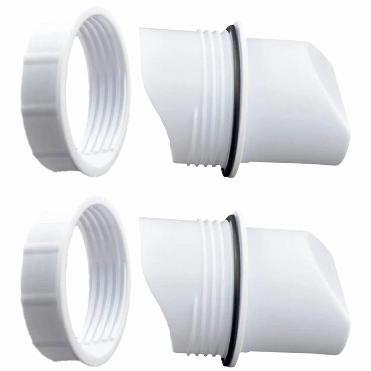 Poultry DIY Port PVC Gravity Fed Chicken Feeder for Hen Coop Farm Bucket Kit - 2 PCS Ports (No Hole Saw) V528-CHICKENFEEDER-2PORTS-433186