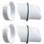 Poultry DIY Port PVC Gravity Fed Chicken Feeder for Hen Coop Farm Bucket Kit - 2 PCS Ports (No Hole Saw) V528-CHICKENFEEDER-2PORTS-433186