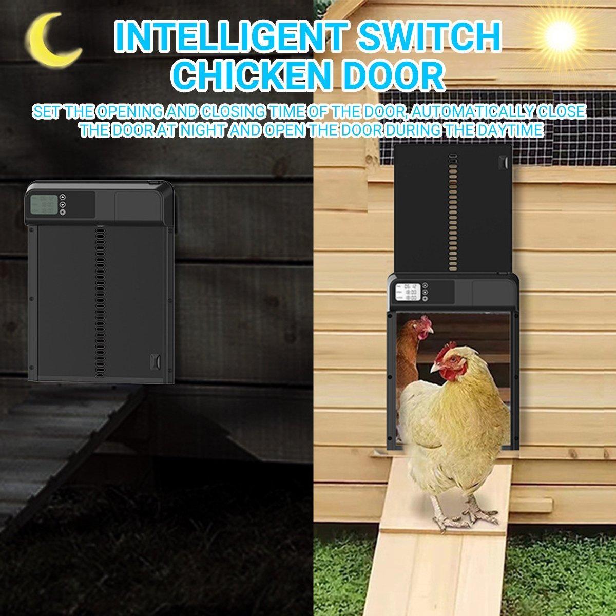 Automatic Induction Electric Stainless Steel Coop Door Intelligent Timer Control V528-CHICKENHOUSE-DOOR-892843