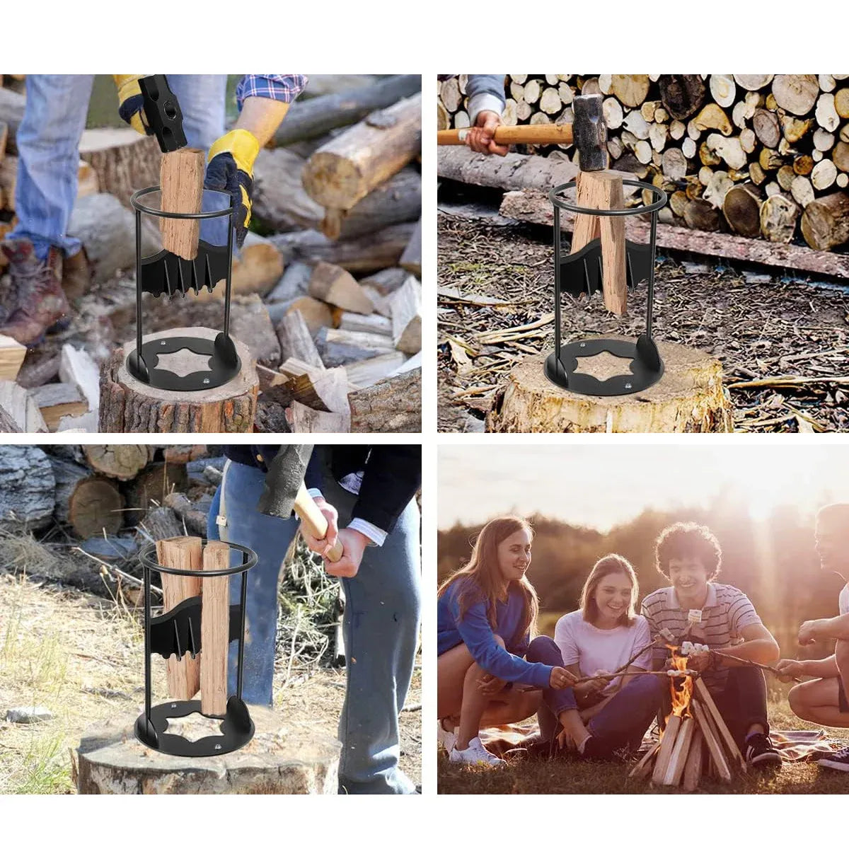 Manual Firewood Splitter Heavy Duty Log Wood Splitting Cutter Kindling Cracker V528-CHOP-FIREWOOD31-969254