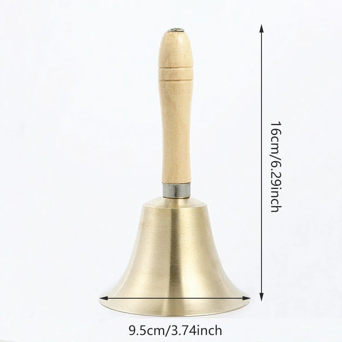 Wooden Handle Hand Bells Christmas Pet Bells Classroom Call Rattles Party Bell V528-CHRISTMAS-BELL-95MM-622697