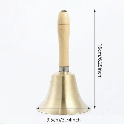 Wooden Handle Hand Bells Christmas Pet Bells Classroom Call Rattles Party Bell V528-CHRISTMAS-BELL-95MM-622697