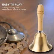 Wooden Handle Hand Bells Christmas Pet Bells Classroom Call Rattles Party Bell V528-CHRISTMAS-BELL-95MM-622697