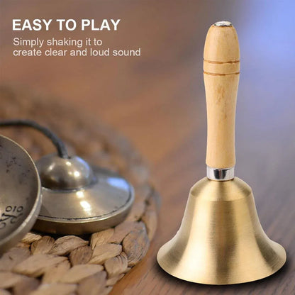 Wooden Handle Hand Bells Christmas Pet Bells Classroom Call Rattles Party Bell V528-CHRISTMAS-BELL-95MM-622697