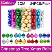 24Pcs/Pack Christmas Tree Xmas Balls Decorations Baubles Party Wedding Ornament - Fruit Green V528-CHRISTMASBALL-FRUITGREEN-829679