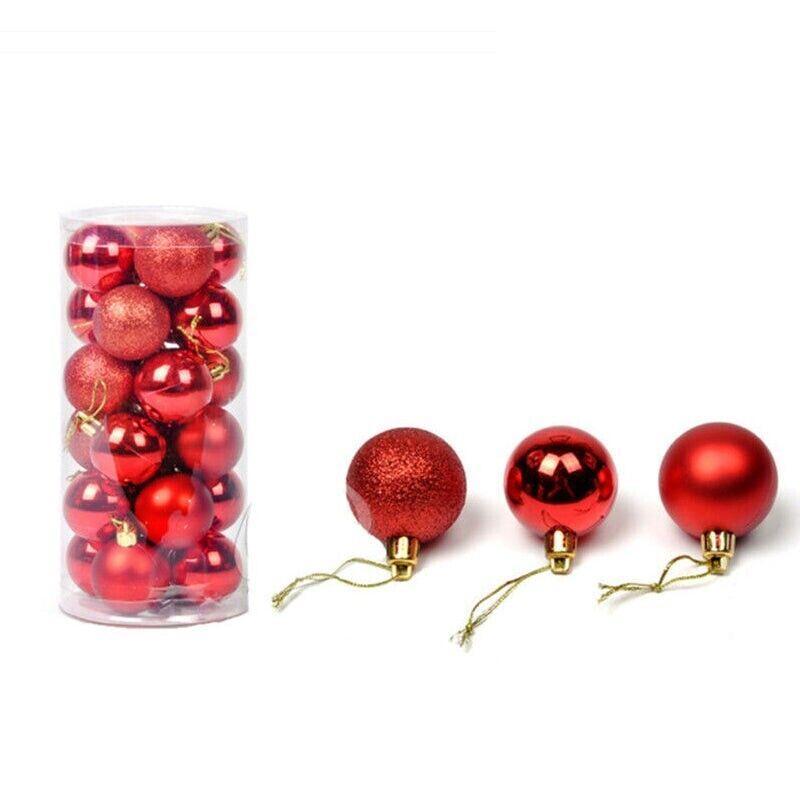 24Pcs/Pack Christmas Tree Xmas Balls Decorations Baubles Party Wedding Ornament - Fruit Green V528-CHRISTMASBALL-FRUITGREEN-829679
