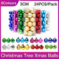 24Pcs/Pack Christmas Tree Xmas Balls Decorations Baubles Party Wedding Ornament - Gold V528-CHRISTMASBALL-GOLD-496171