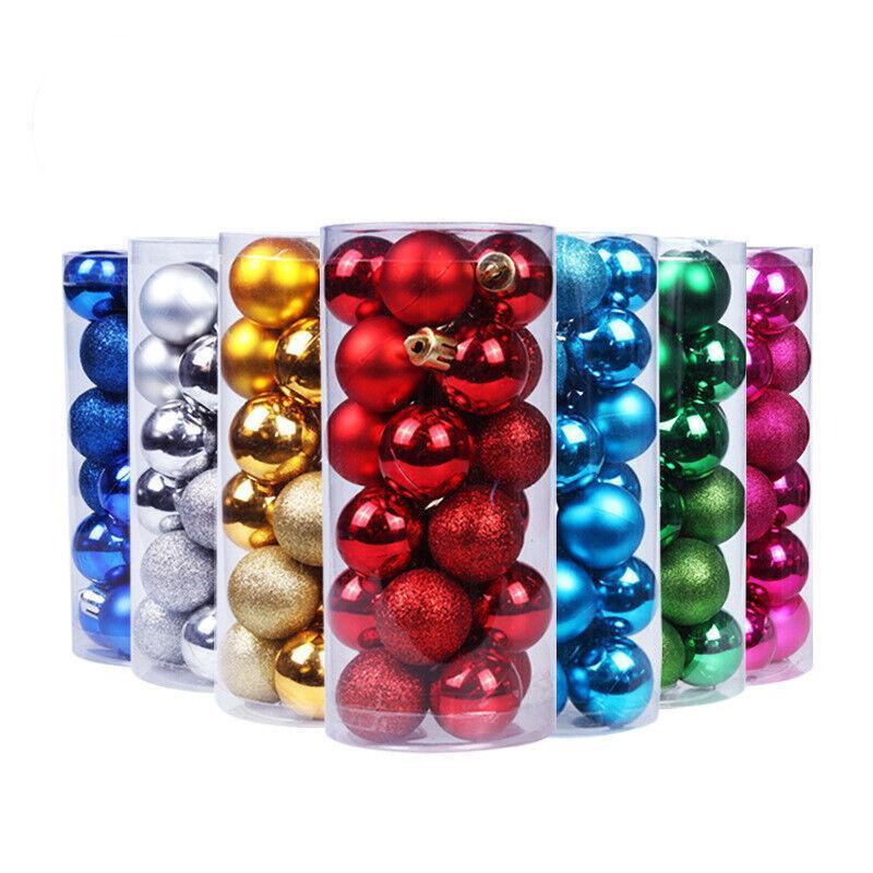 24Pcs/Pack Christmas Tree Xmas Balls Decorations Baubles Party Wedding Ornament - Gold V528-CHRISTMASBALL-GOLD-496171