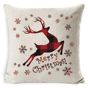 1Pc Christmas Square Cushion Cover Throw Waist Pillow Case Sofa Home Decor - Deer Head V528-CHRISTMASCOVER-BZ0188-1-645805