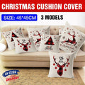 1Pc Christmas Square Cushion Cover Throw Waist Pillow Case Sofa Home Decor - Deer V528-CHRISTMASCOVER-BZ0188-5-511548