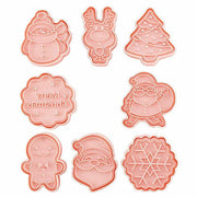 8PCS Christmas Cookie Cutter Set 3D Biscuit Moulds for Baking Fondant Pastry V528-CHRISTMASMOLD-8PCS-843447