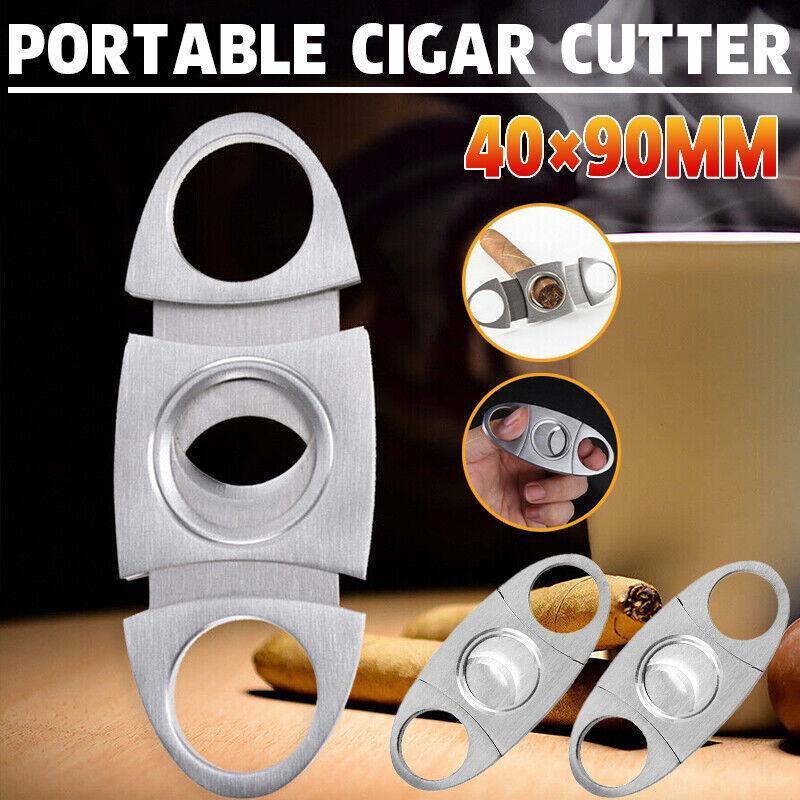 Cigar Cutter Double Blades Knife Scissors Stainless Steel Tobacco Tool V528-CIGARSCISSORS-44836