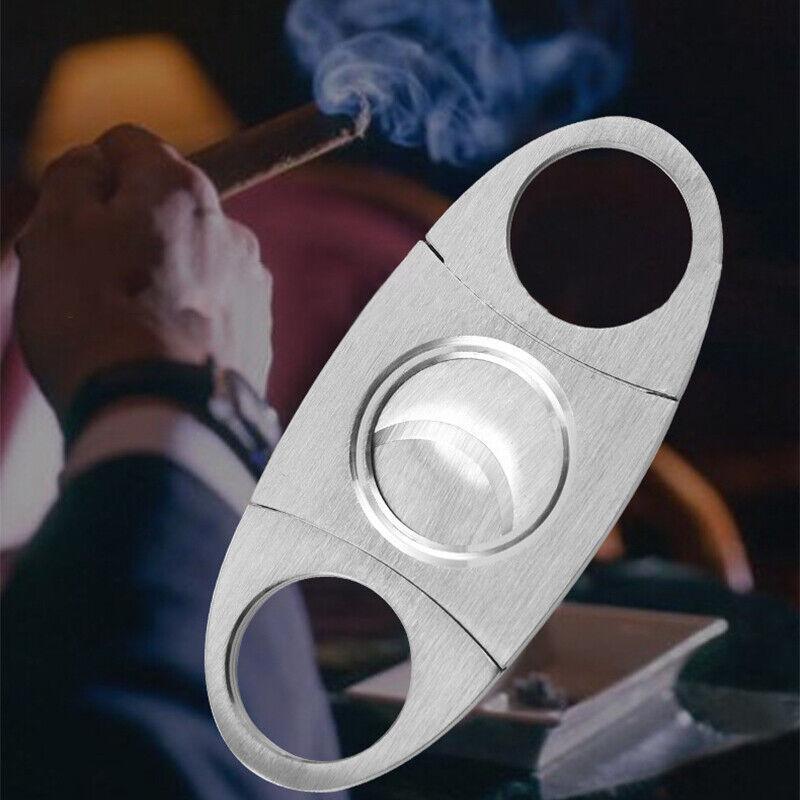 Cigar Cutter Double Blades Knife Scissors Stainless Steel Tobacco Tool V528-CIGARSCISSORS-44836