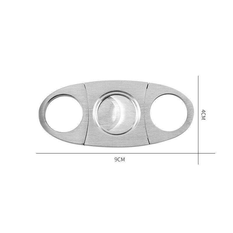 Cigar Cutter Double Blades Knife Scissors Stainless Steel Tobacco Tool V528-CIGARSCISSORS-44836