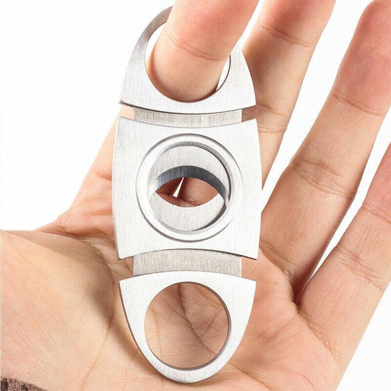 Cigar Cutter Double Blades Knife Scissors Stainless Steel Tobacco Tool V528-CIGARSCISSORS-44836