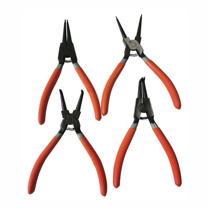 4 Pcs 7inch Circlip Plier Snap Ring Pliers Heavy Duty External Internal With Pouch V528-CIRCLIPPLIER-111103