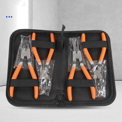 4 Pcs 7inch Circlip Plier Snap Ring Pliers Heavy Duty External Internal With Pouch V528-CIRCLIPPLIER-111103