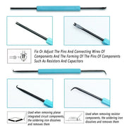 6pcs Soldering Iron Repair Kit Welding Fluxing Tools for Electronics Maintenance V528-CIRCUIT-BOARD-WELDING-993452