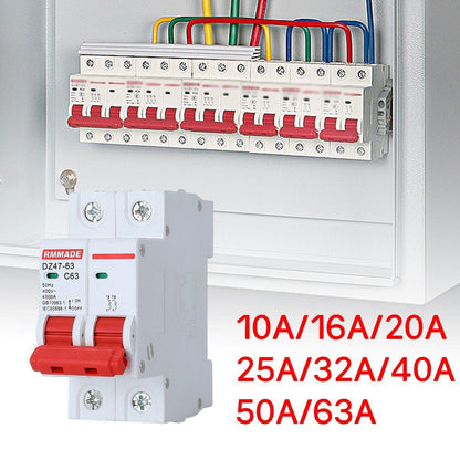 AC Circuit Breaker Solar 220-380V 2Pole Double MCB Mini 10-63 Amp - 20A V528-CIRCUIT-BREAKER-20A-670002