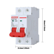 AC Circuit Breaker Solar 220-380V 2Pole Double MCB Mini 10-63 Amp - 63A V528-CIRCUIT-BREAKER-63A-709780