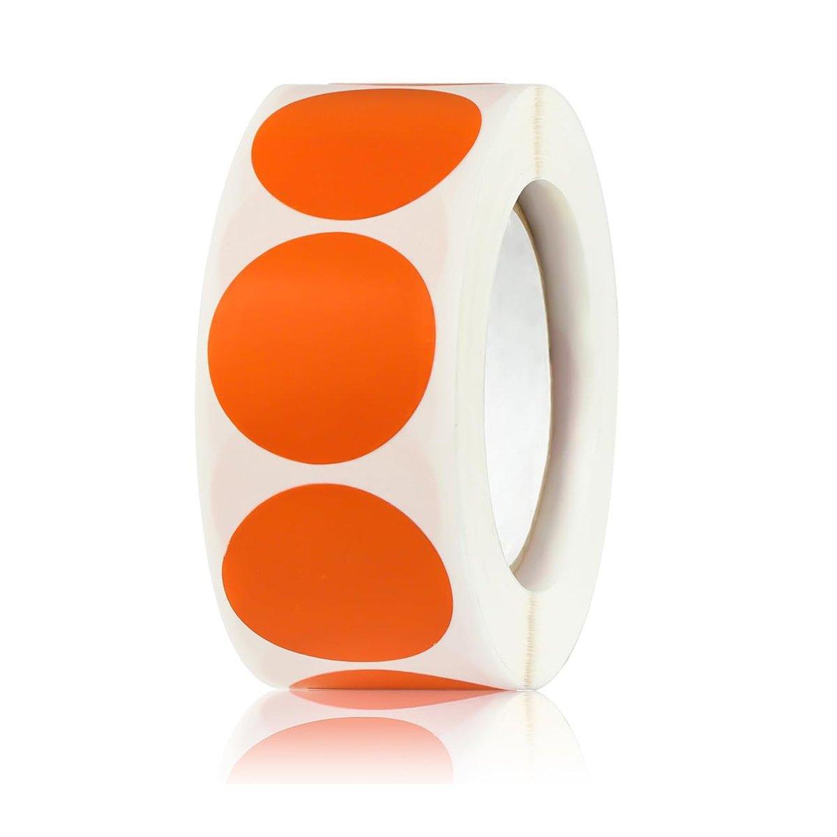 8 Rolls Colored Polka Dot Labels Round Seal Stickers Marking Round Sticker Set - White V528-CIRCULAR-STICKER-8ROLLS-C144-545208