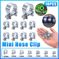 10pcs Galvanized Iron Fuel Hose Clamps For Automobile Air Pipe Secure Grip - 6-8mm V528-CLAMP-6-8-10PCS-521221