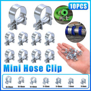 10pcs Galvanized Iron Fuel Hose Clamps For Automobile Air Pipe Secure Grip - 6-8mm V528-CLAMP-6-8-10PCS-521221