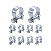 10pcs Galvanized Iron Fuel Hose Clamps For Automobile Air Pipe Secure Grip - 6-8mm V528-CLAMP-6-8-10PCS-521221