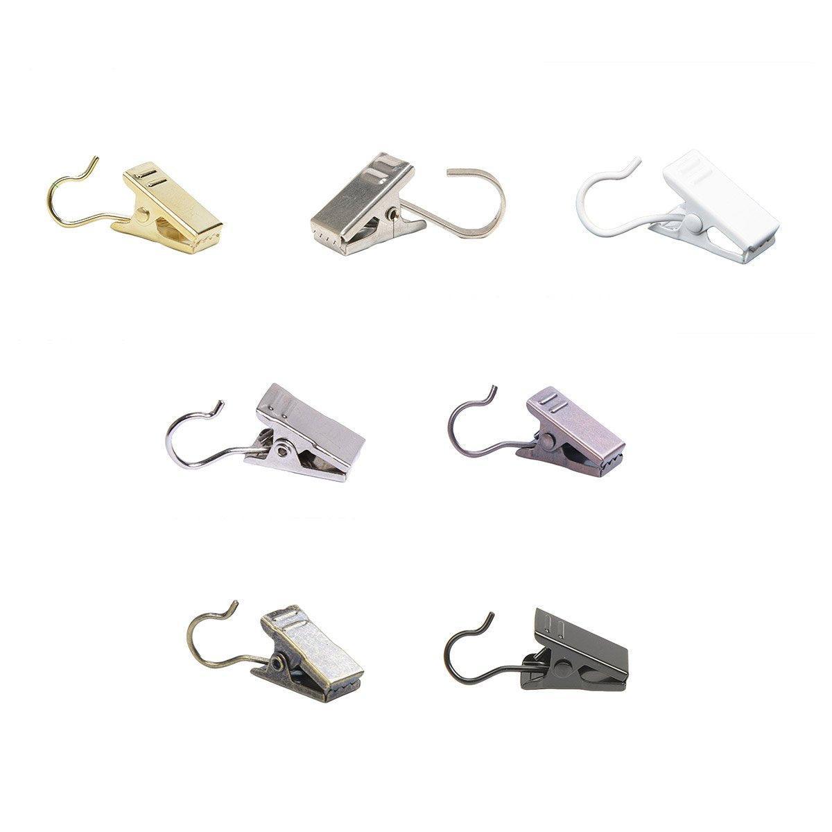 50PCS Stainless Steel Curtain Clip Hooks Strong Load-bearing Shower Accessories - Copper V528-CLAMP-COPPER-50PCS-173525