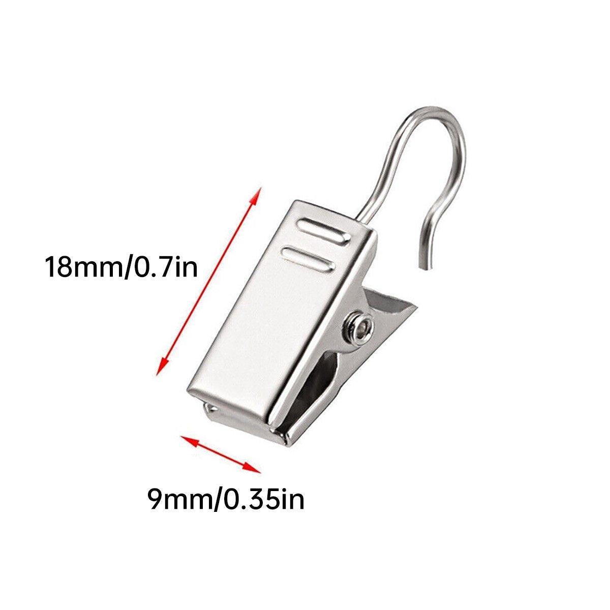 50PCS Stainless Steel Curtain Clip Hooks Strong Load-bearing Shower Accessories - Copper V528-CLAMP-COPPER-50PCS-173525