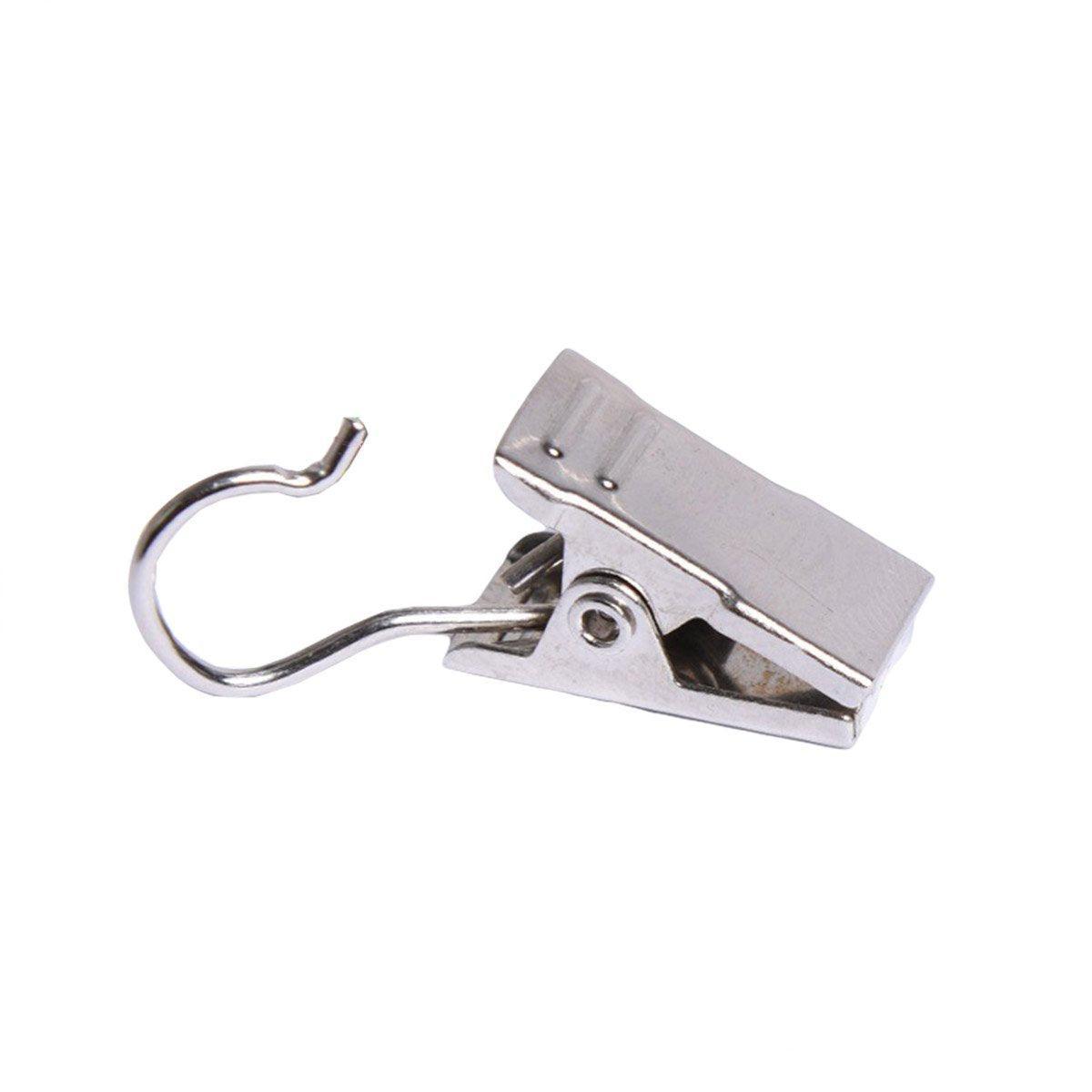 50PCS Stainless Steel Curtain Clip Hooks Strong Load-bearing Shower Accessories - Copper V528-CLAMP-COPPER-50PCS-173525