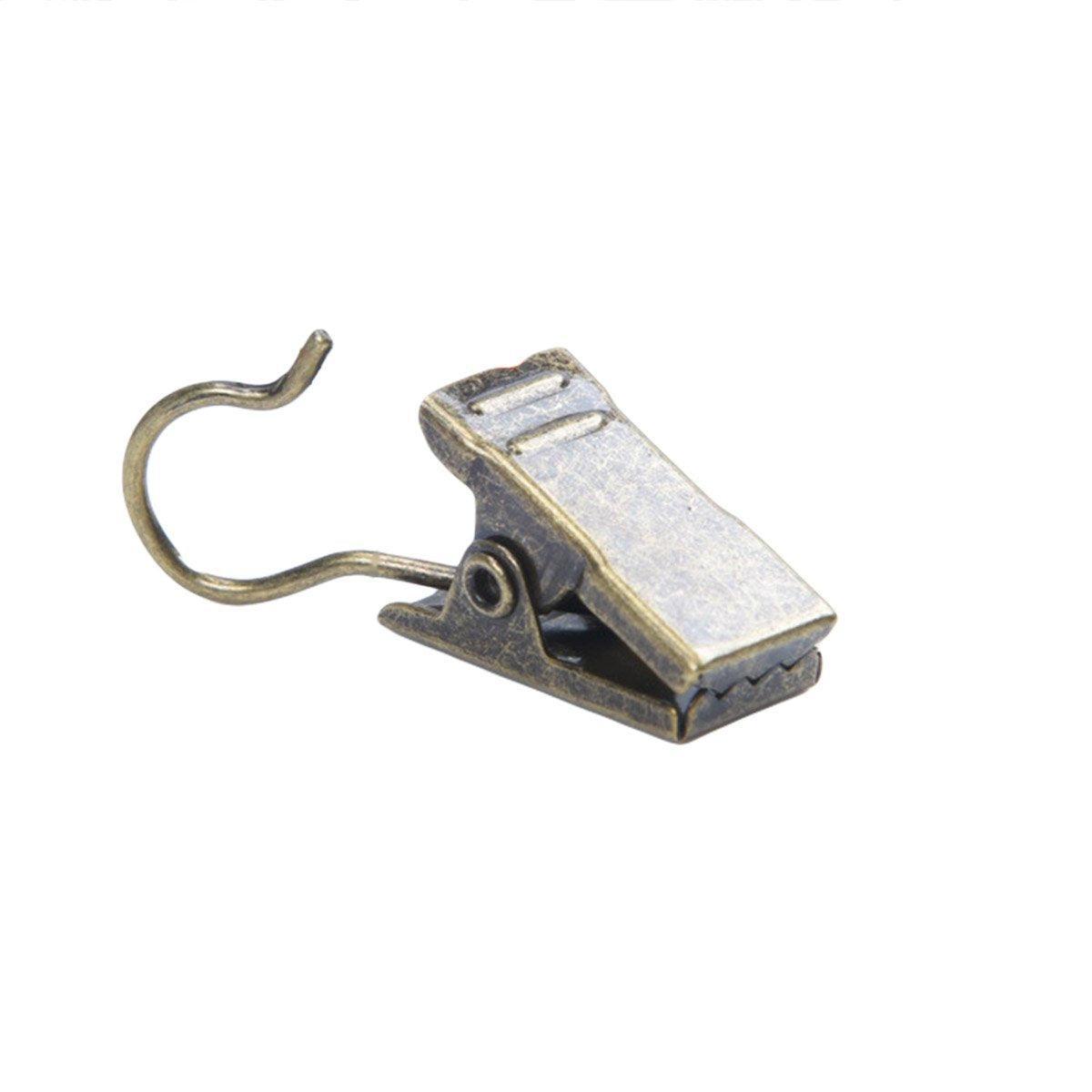 50PCS Stainless Steel Curtain Clip Hooks Strong Load-bearing Shower Accessories - Copper V528-CLAMP-COPPER-50PCS-173525