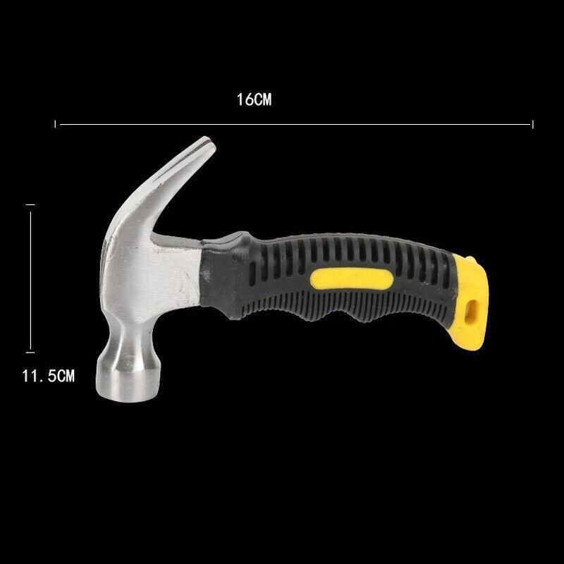 Stubby Claw Hammer Drop Forged Steel All Purpose Rubber Grip 8Oz Small Area V528-CLAWHAMMER-349186