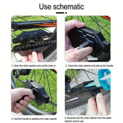 Bicycle Chain Wash Box Multifunctional Cleaner Maintenance Tool Bike Chain Care V528-CLEANER-BLACK-731176