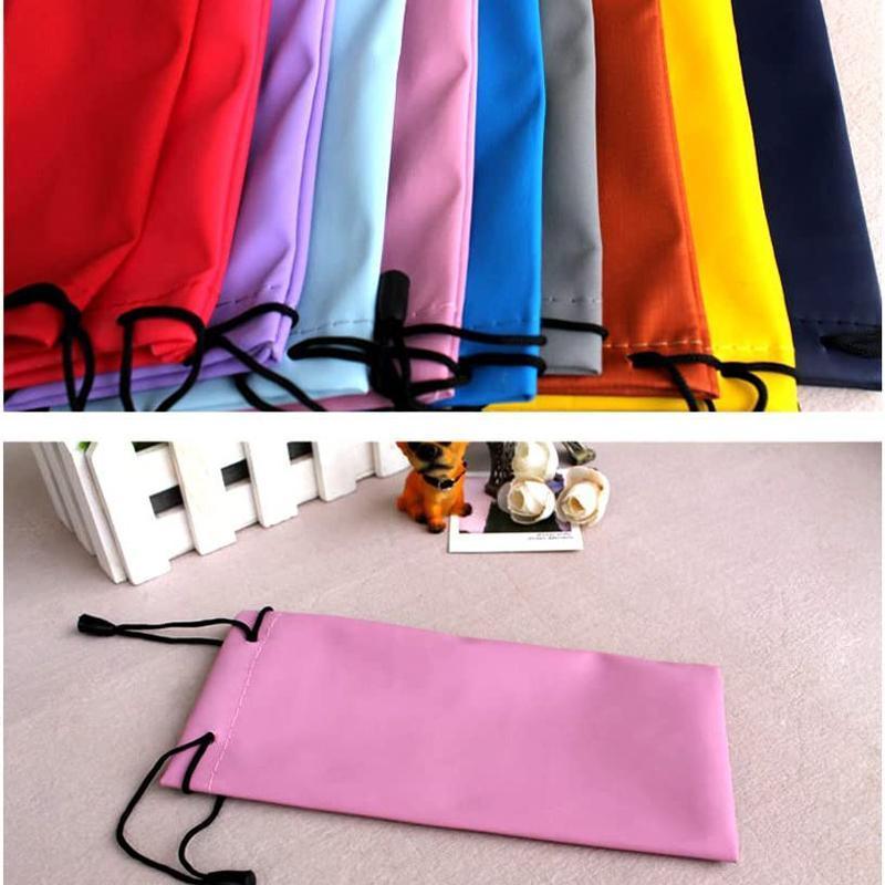 5PCS Cleaning Clothes Sunglasses Pouch Glasses Case Soft Eyeglasses Bag Random - 10PCS