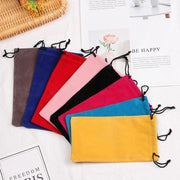 5PCS Cleaning Clothes Sunglasses Pouch Glasses Case Soft Eyeglasses Bag Random - 5PCS