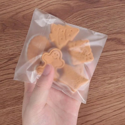 100X Translucent Plastic Candy Packaging Bags Self Adhesive Cookie Biscuit Bags - 14*14 V528-CLEAR14SIZE-14-1442761