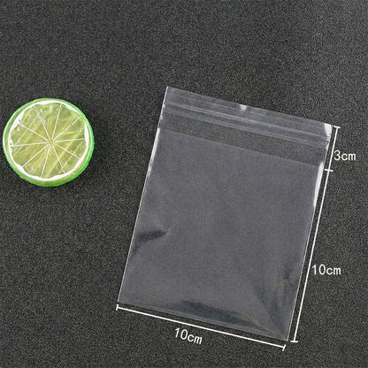 100X Translucent Plastic Candy Packaging Bags Self Adhesive Cookie Biscuit Bags - 8*10 V528-CLEAR8-SIZE-8-1081812