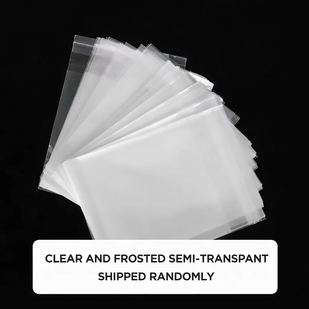 100X Translucent Plastic Candy Packaging Bags Self Adhesive Cookie Biscuit Bags - 8*10 V528-CLEAR8-SIZE-8-1081812