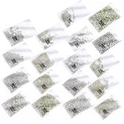 1440Pcs Glitter Rhinestones Crystal Flat Clear Bottom Glass Nail Art Nail Drill - Clear Crystal SS3 V528-CLEARCRYSTAL-SS3-964666