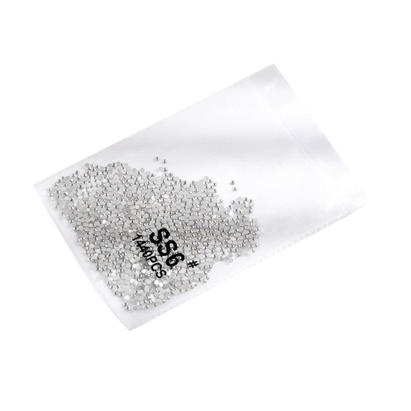 1440Pcs Glitter Rhinestones Crystal Flat Clear Bottom Glass Nail Art Nail Drill - Clear Crystal SS3 V528-CLEARCRYSTAL-SS3-964666