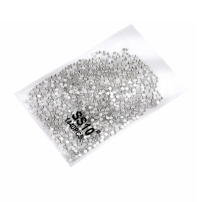 1440Pcs Glitter Rhinestones Crystal Flat Clear Bottom Glass Nail Art Nail Drill - Clear Crystal SS3 V528-CLEARCRYSTAL-SS3-964666