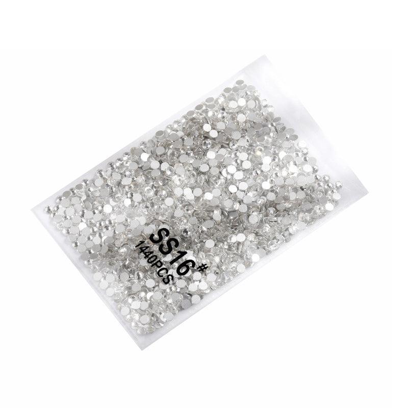 1440Pcs Glitter Rhinestones Crystal Flat Clear Bottom Glass Nail Art Nail Drill - Clear Crystal SS3 V528-CLEARCRYSTAL-SS3-964666