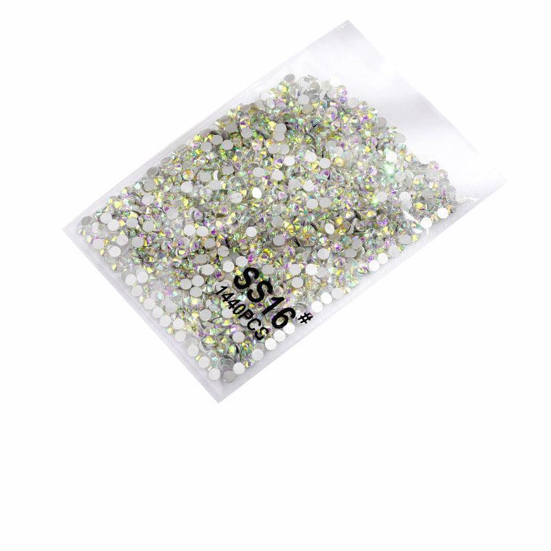 1440Pcs Glitter Rhinestones Crystal Flat Clear Bottom Glass Nail Art Nail Drill - Clear Crystal SS3 V528-CLEARCRYSTAL-SS3-964666