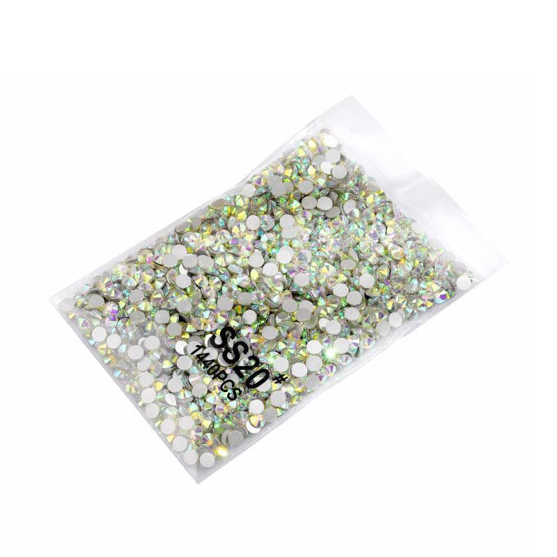 1440Pcs Glitter Rhinestones Crystal Flat Clear Bottom Glass Nail Art Nail Drill - Clear Crystal SS3 V528-CLEARCRYSTAL-SS3-964666