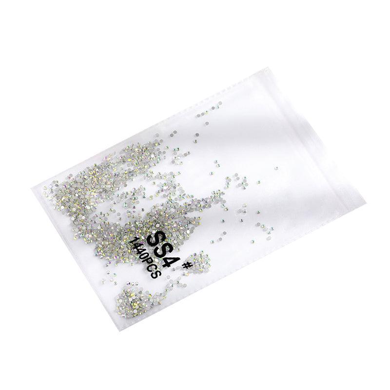 1440Pcs Glitter Rhinestones Crystal Flat Clear Bottom Glass Nail Art Nail Drill - Clear Crystal SS4 V528-CLEARCRYSTAL-SS4-410842