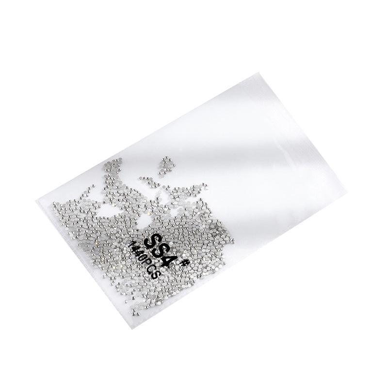 1440Pcs Glitter Rhinestones Crystal Flat Clear Bottom Glass Nail Art Nail Drill - Clear Crystal SS5 V528-CLEARCRYSTAL-SS5-504342