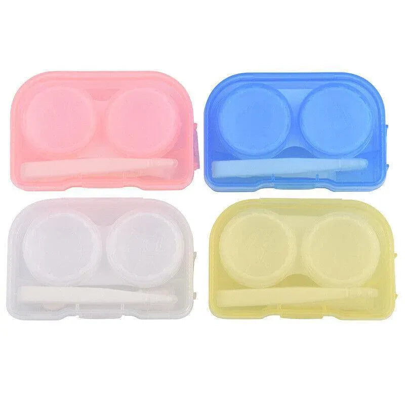 Lens Storage Case with Applicator Kit Tweezers Soft Tip Tool for Contact Eye Care - White V528-CLEARGLASSESCASE-WHITE-40834