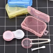 Lens Storage Case with Applicator Kit Tweezers Soft Tip Tool for Contact Eye Care - White V528-CLEARGLASSESCASE-WHITE-40834