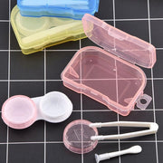 Lens Storage Case with Applicator Kit Tweezers Soft Tip Tool for Contact Eye Care - White V528-CLEARGLASSESCASE-WHITE-40834
